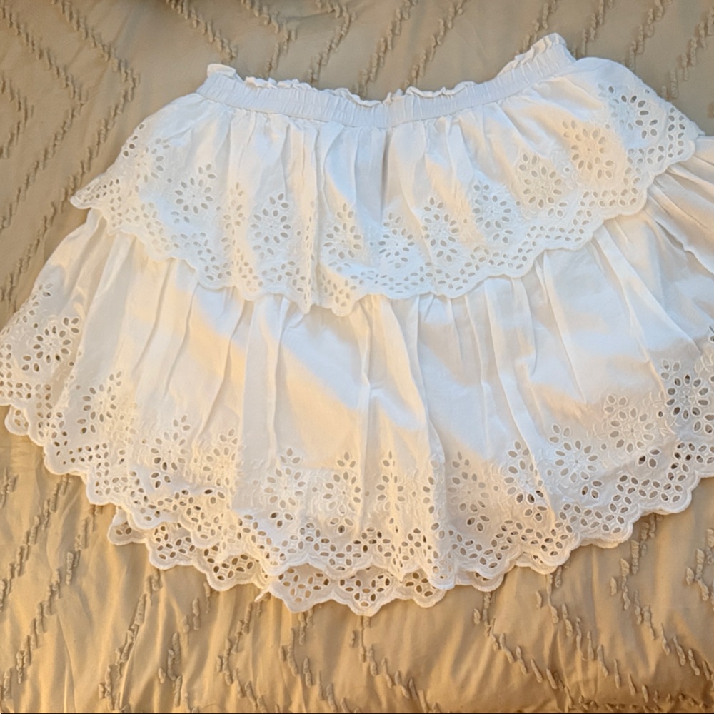 GAP White Eyelet Mini Skirt
